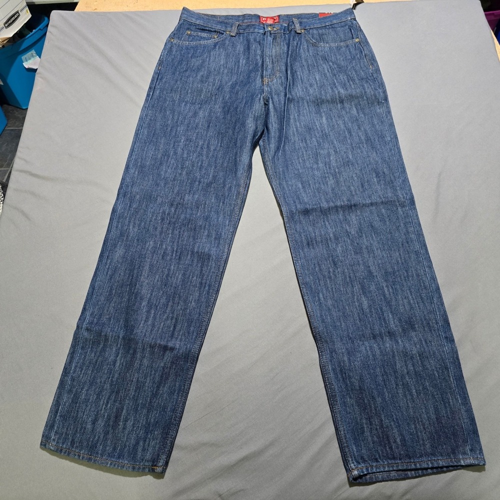 Chaps Denim Jeans Mens 36x32 Blue Relaxed Fit 100% Cotton NWT